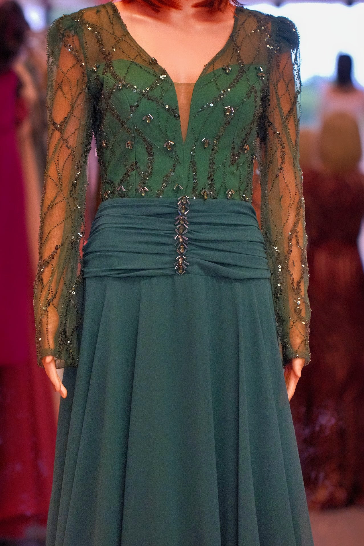 Emerald Whisper Gown
