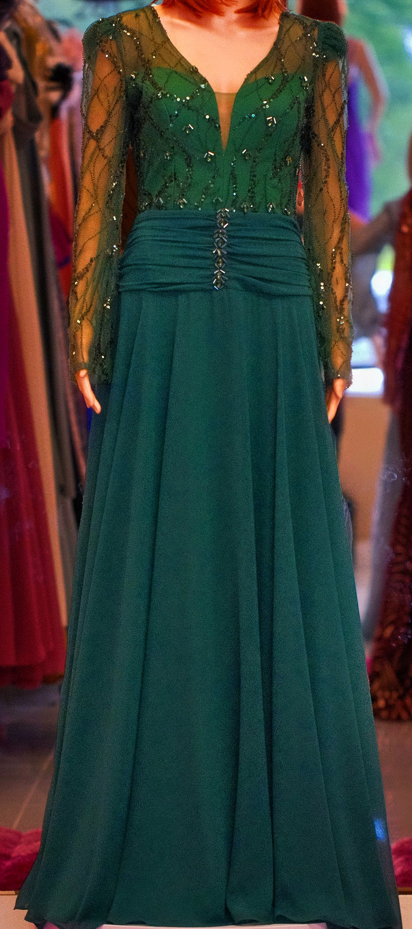 Emerald Whisper Gown