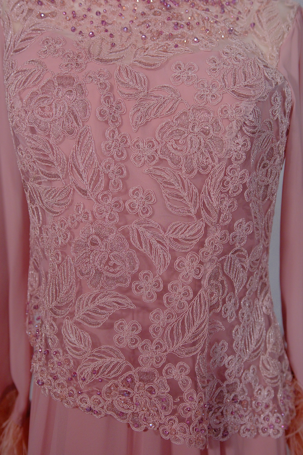 Rosewater Luxe Embroidered Gown