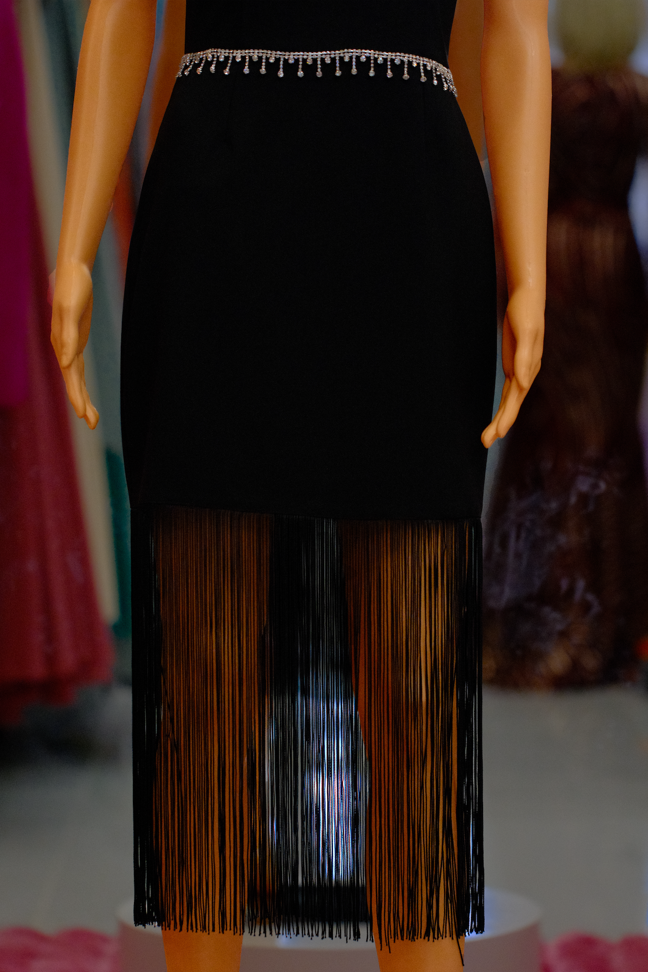 Midnight Fringe Crystal Dress