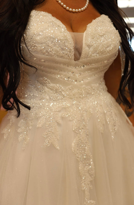 Isla Off-Shoulder Tulle Gown- Bridal