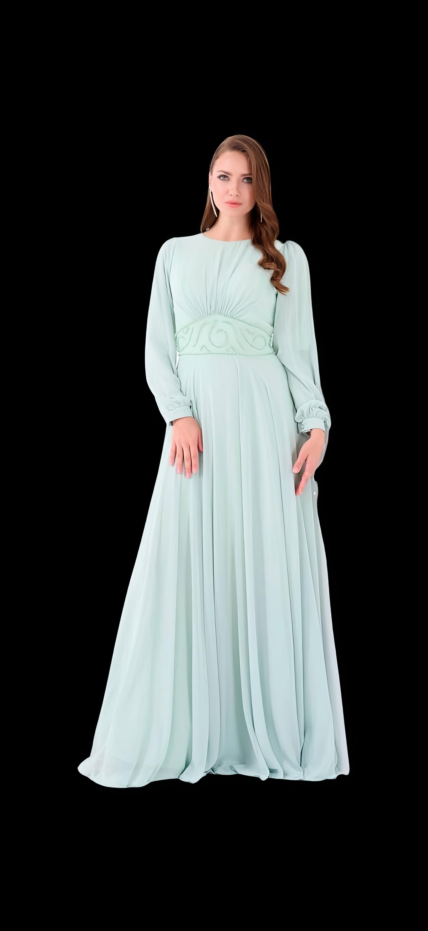 Celestia Gown with Whispered Elegance - Evening