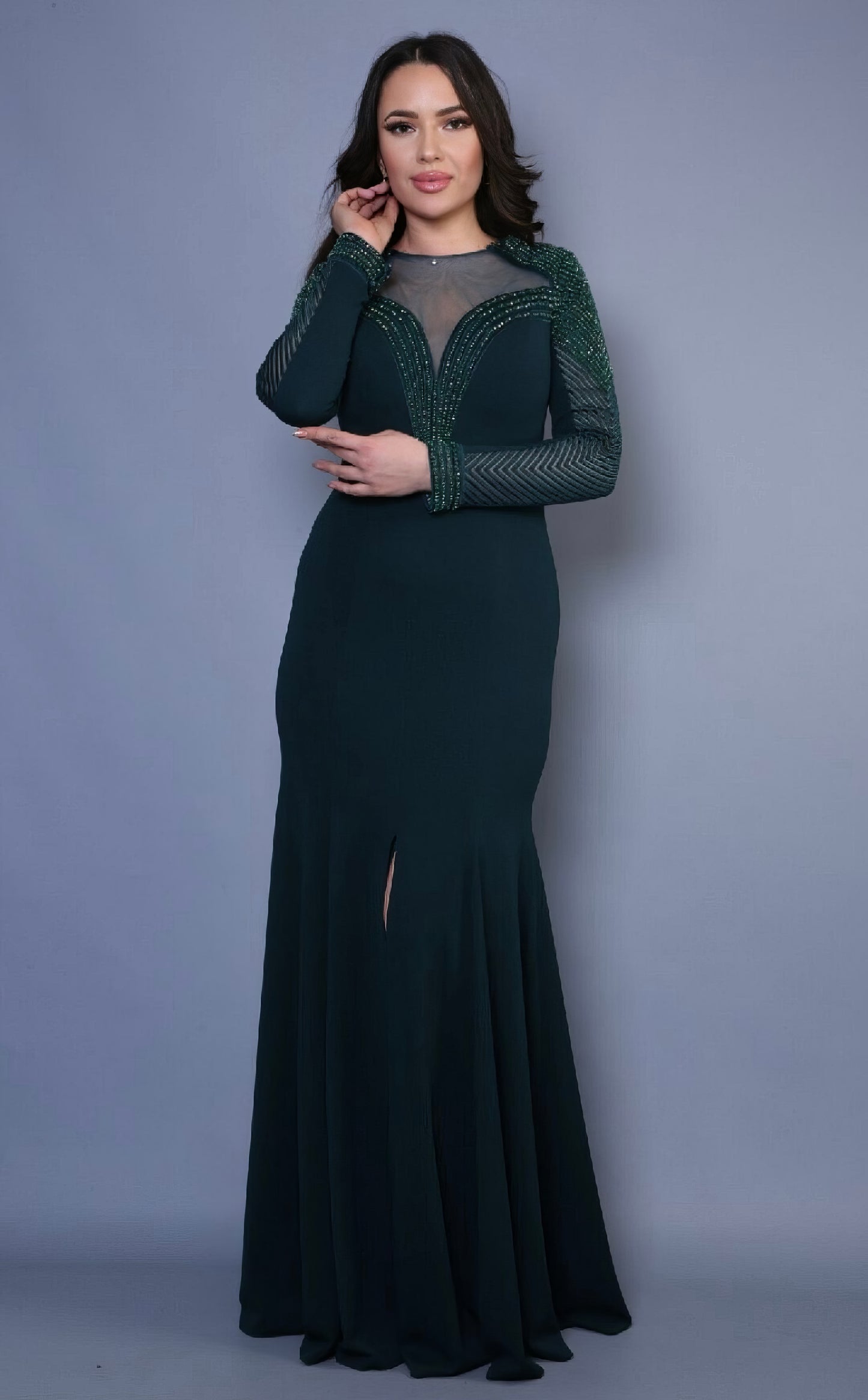 The Emerald Illusion Gown- evening