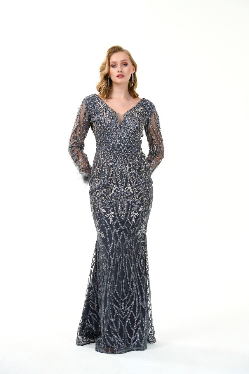 Luxe Beaded Illusion Gown