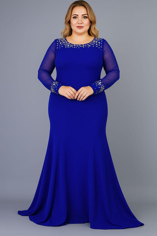 Evangeline Gown with Jewel Accents - Evening