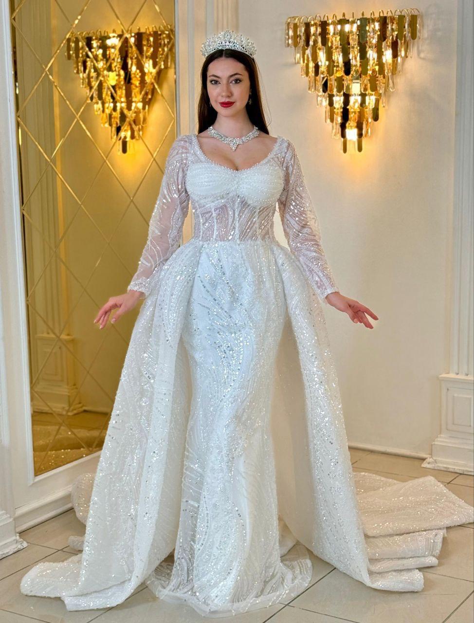 Seraphina Royal Cape Gown-Bridal Merayi Fashion Seraphina Royal Cape Gown-Bridal Merayi Fashion