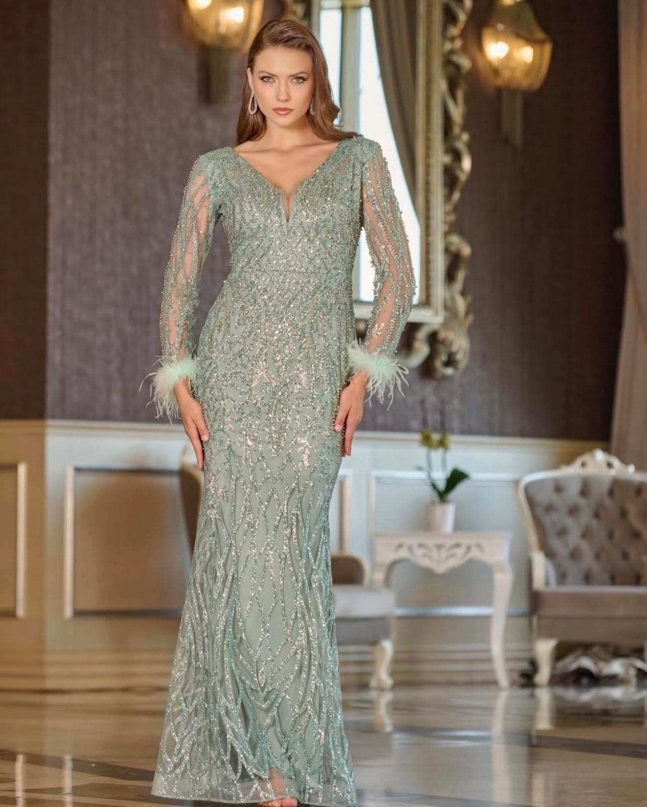 Luxe Beaded Illusion Gown