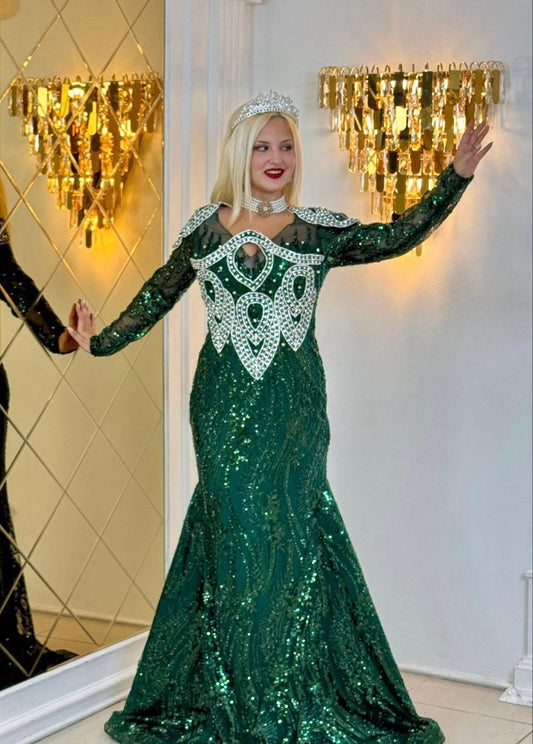 Majesty Gown with Crystal Embellishments - Couture