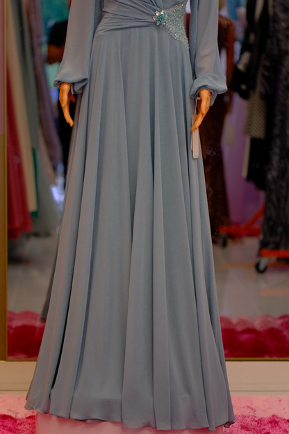 Celeste Drape Evening Gown