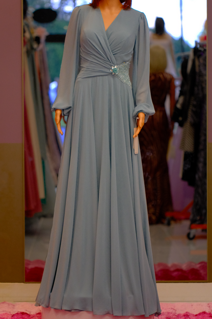 Celeste Drape Evening Gown