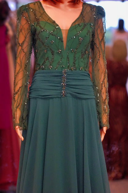 Emerald Whisper Gown