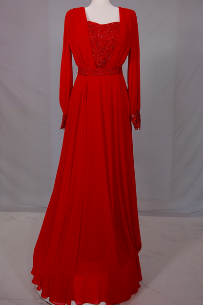 Scarlet Grace Draped Gown
