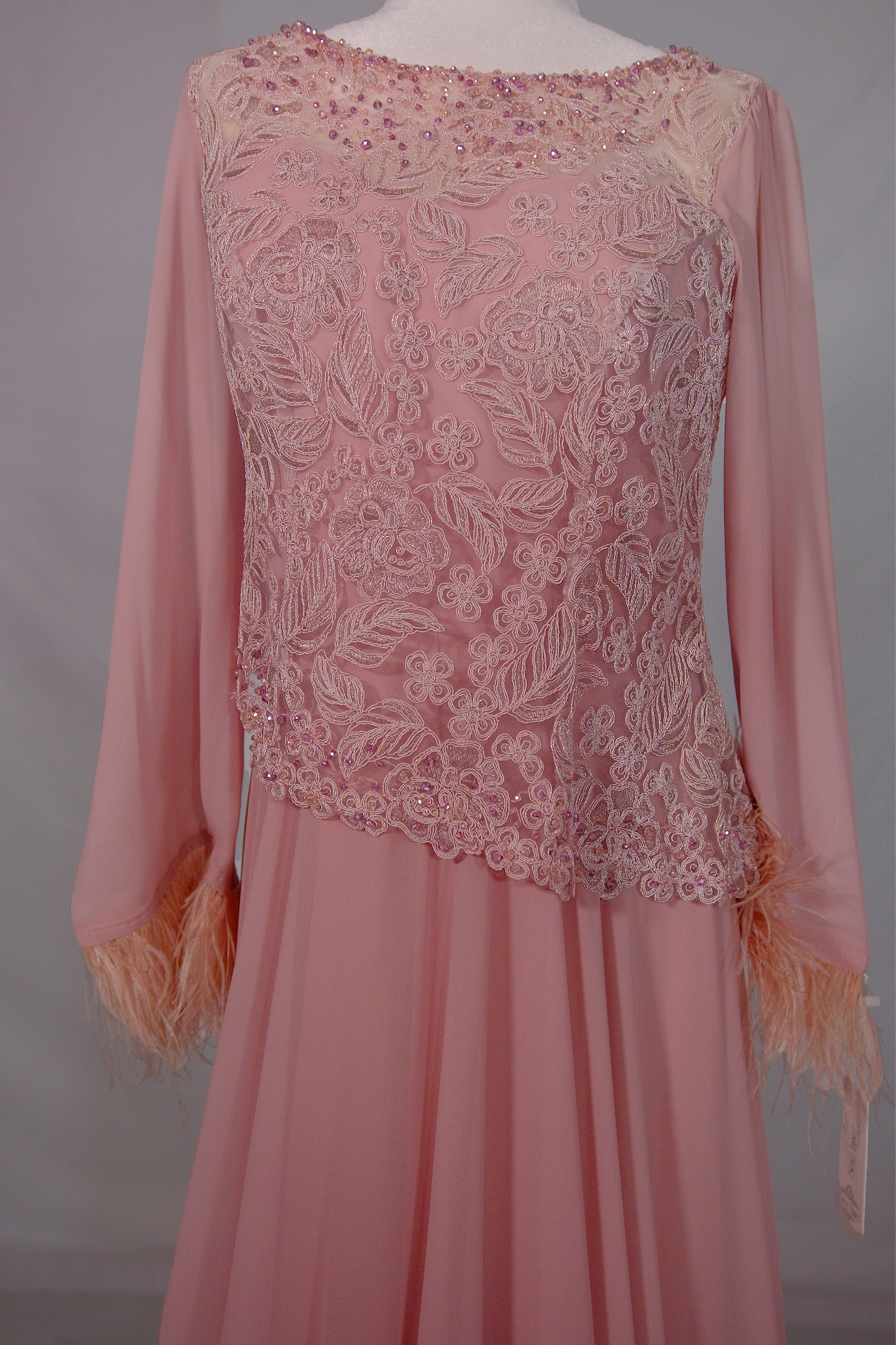 Rosewater Luxe Embroidered Gown