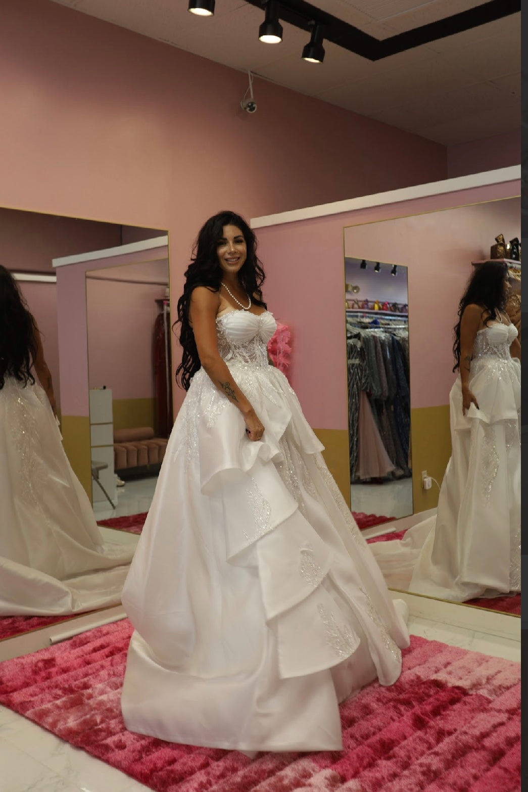 Opaline Crest Strapless Gown- Bridal