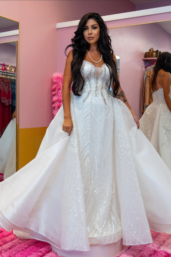 Winter Bloom Off-Shoulder Gown- Bridal