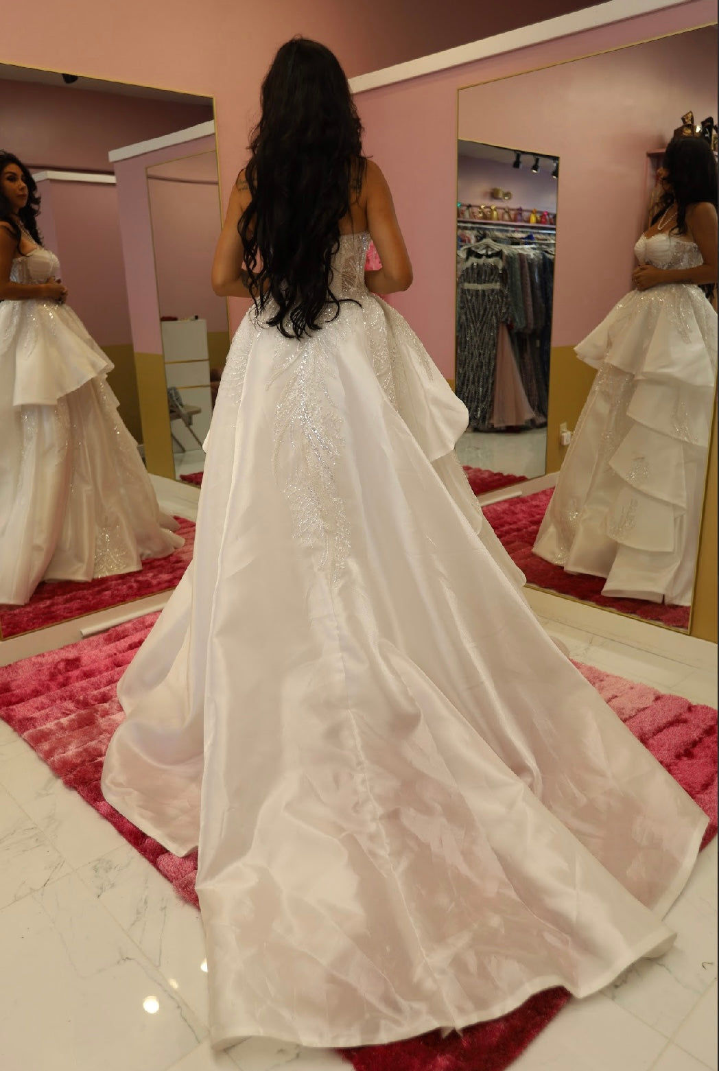 Opaline Crest Strapless Gown- Bridal