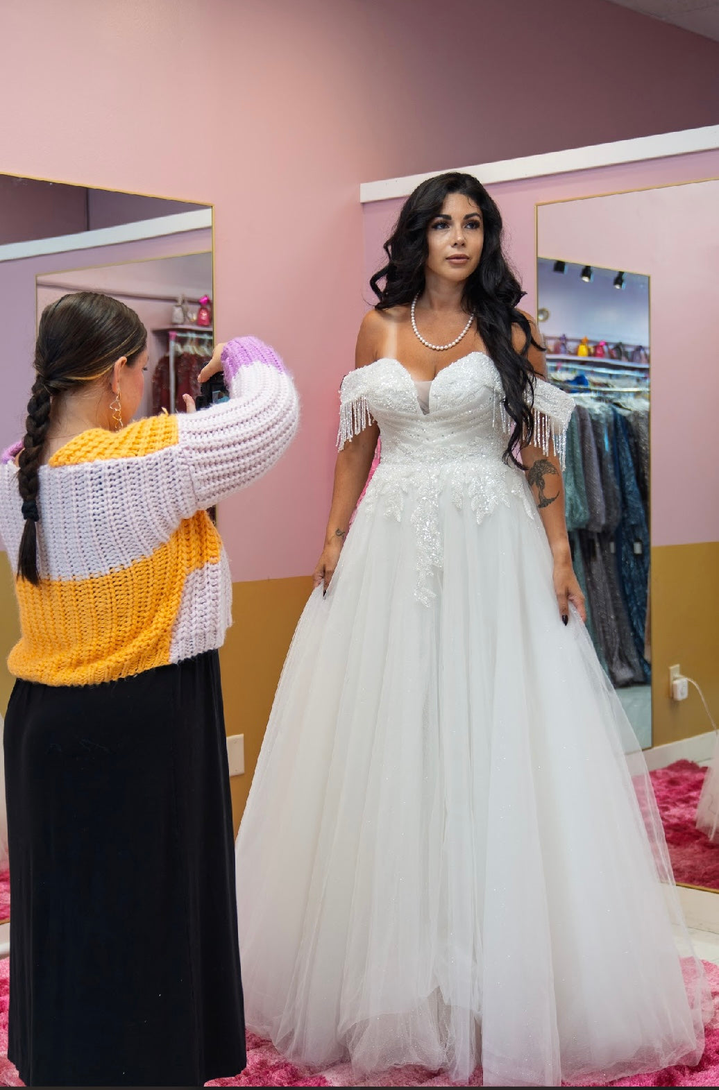 Isla Off-Shoulder Tulle Gown- Bridal