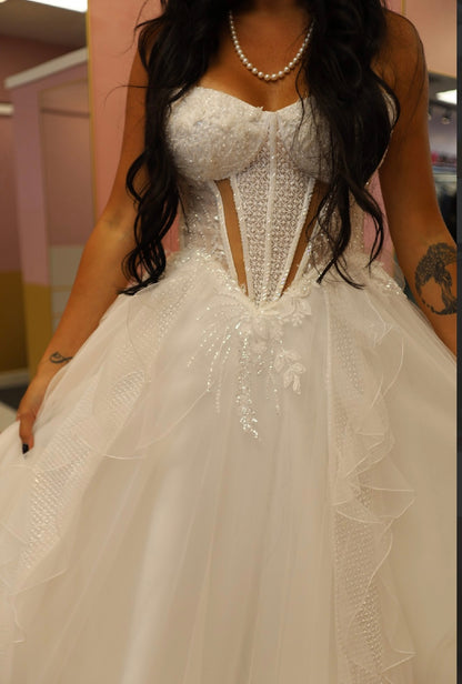 Frosted Bloom Corset Gown- Bridal