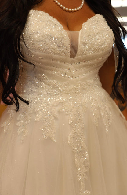 Isla Off-Shoulder Tulle Gown- Bridal