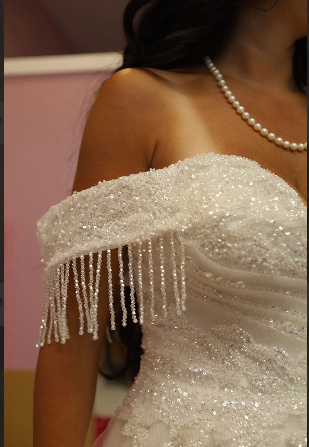 Isla Off-Shoulder Tulle Gown- Bridal