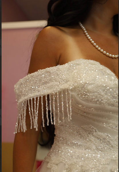 Isla Off-Shoulder Tulle Gown- Bridal