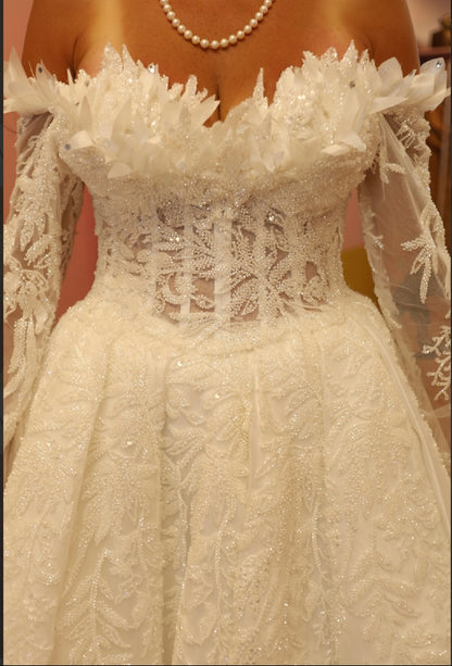 Seraphina Gown with Cape- Bridal