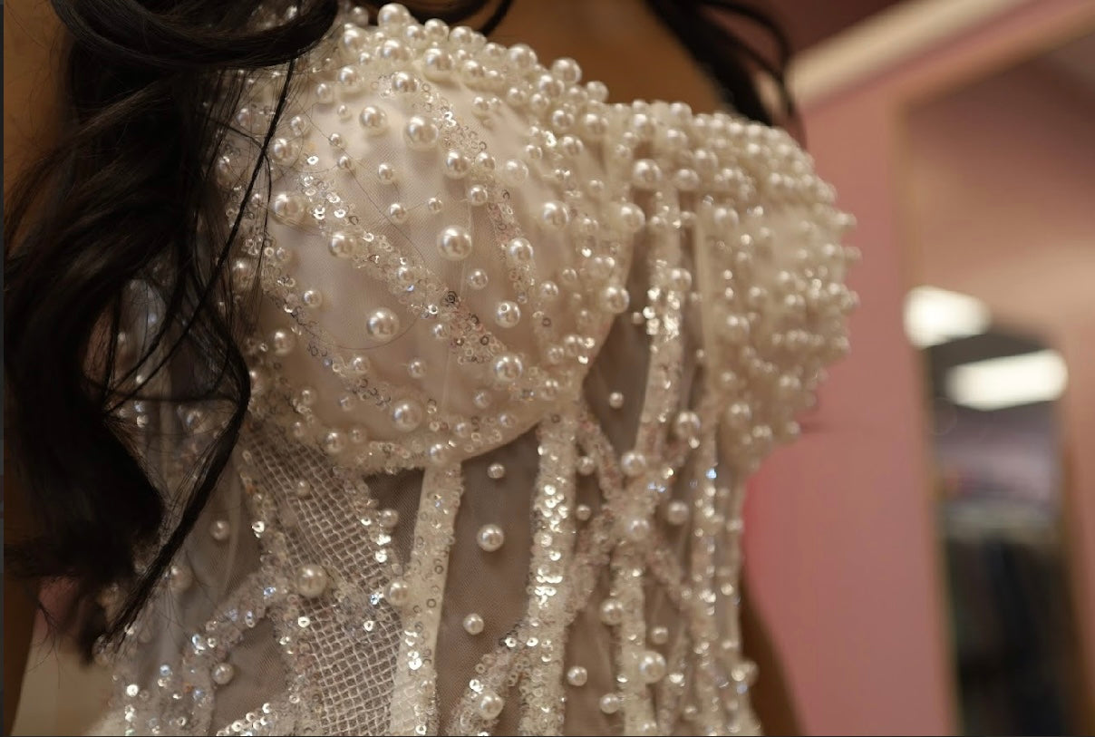 Crystal Petal A-Line Gown- Bridal