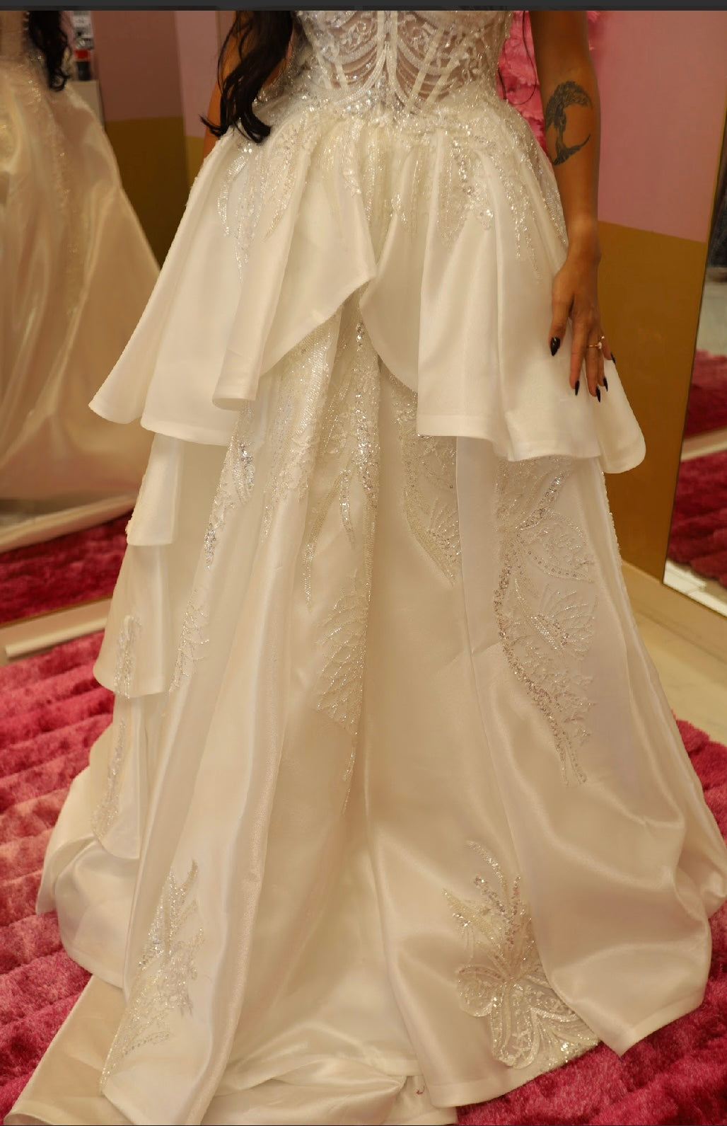 Opaline Crest Strapless Gown- Bridal