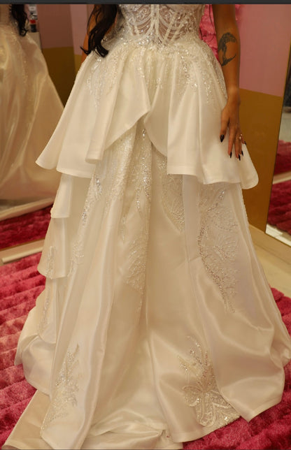 Opaline Crest Strapless Gown- Bridal