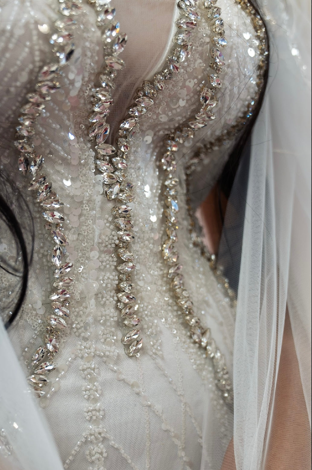 Winter Bloom Off-Shoulder Gown- Bridal