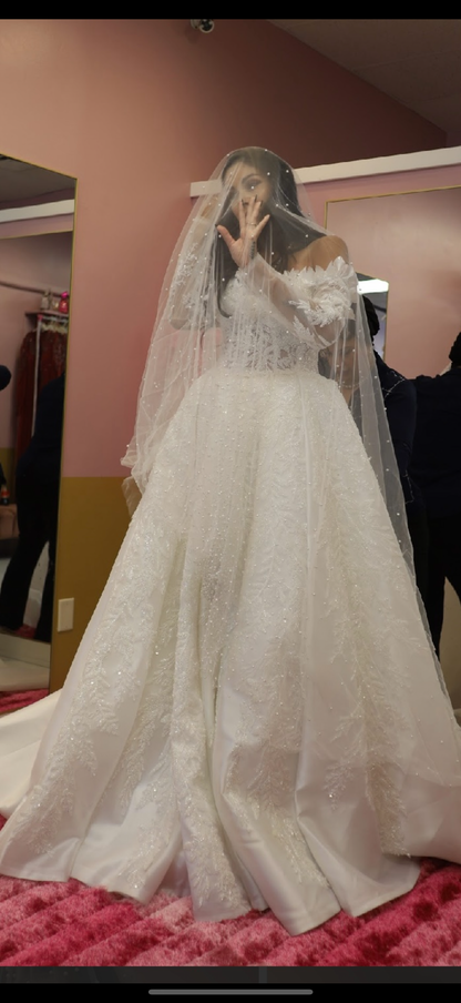 Seraphina Gown with Cape- Bridal