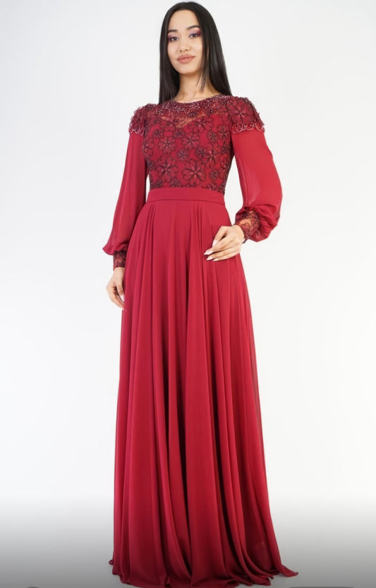 Ruby Blossom Gown
