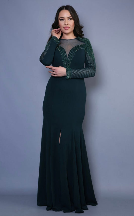 The Emerald Illusion Gown- evening