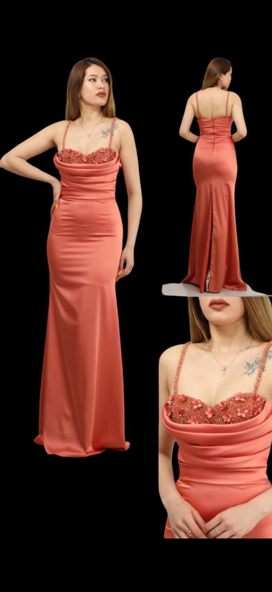 Midnight Papaya Gown
