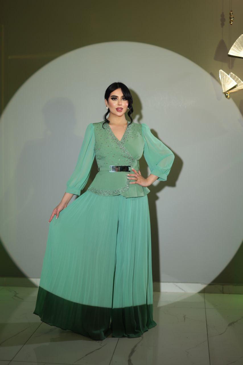 Luxe Pleated Two-Piece Set