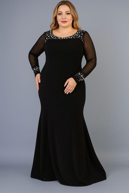 Evangeline Gown with Jewel Accents - Evening