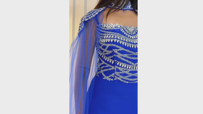 Regal Enchantment Gown with Majestic Cape - Couture