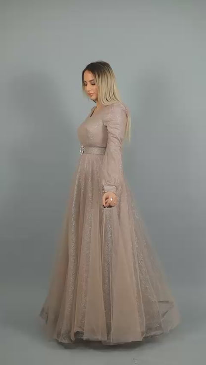 The Moonlit Orchid Gown