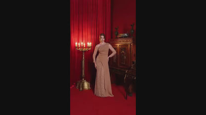 Celeste One-Shoulder Sequin Gown-Couture