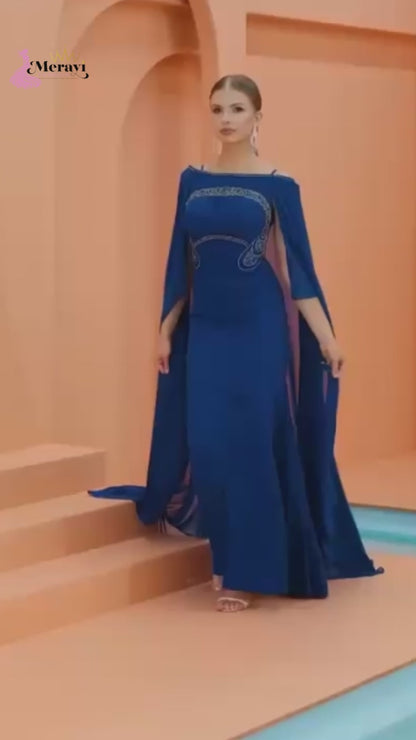 Celeste Regal Cape Gown