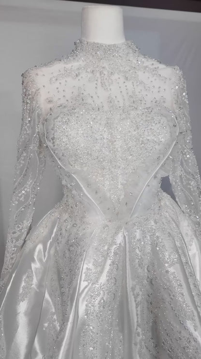 Crystal Reign High-Neck Gown- Bridal