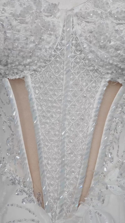 Frosted Bloom Corset Gown- Bridal