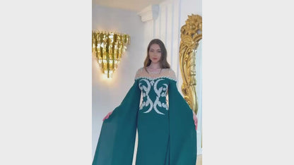 Lunara Beaded Illusion Gown