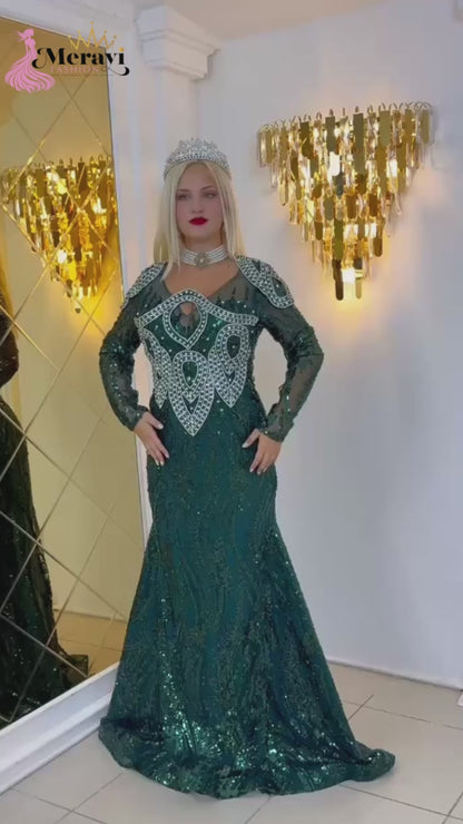 Majesty Gown with Crystal Embellishments - Couture