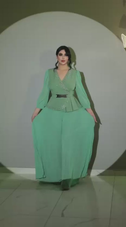 Luxe Pleated Two-Piece Set